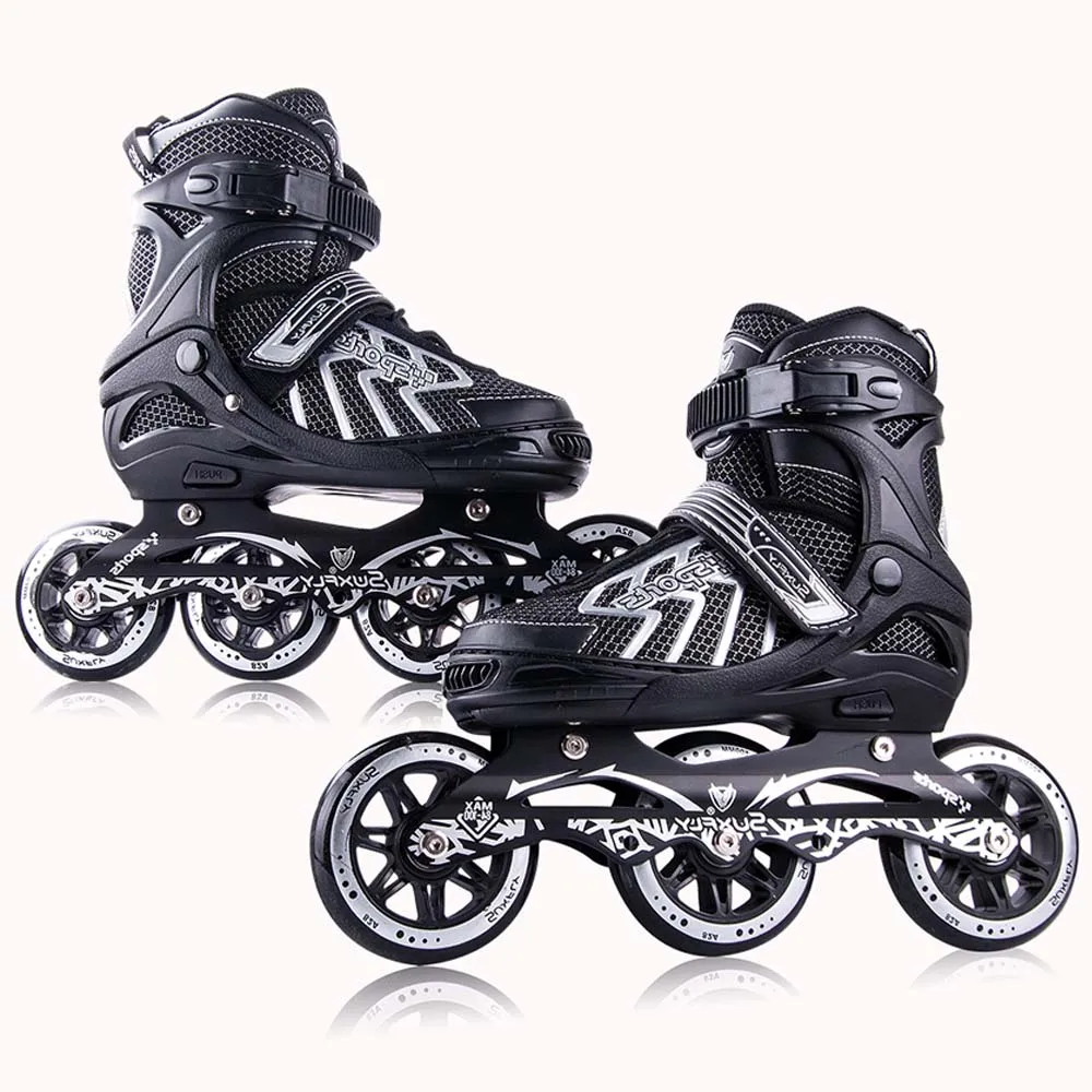 

RTS cheap freight and quick delivery big 3 Wheels inline skates for kids and adults, Grey, blue, pink,green