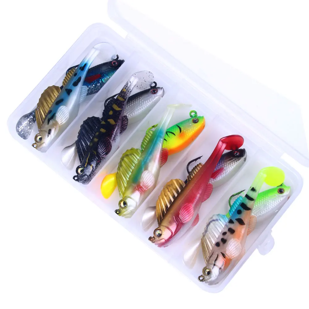 Wholesale Box023 Combo 10pcs/box Artificial ABS Plastic Soft Baits Fishing Lures Kit Set