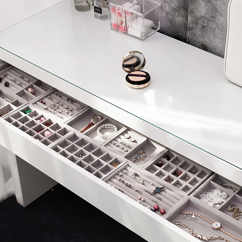 
Tray Showcase Ring Luxury Display Velvet jewelry Storage Box jewelry Organizer 