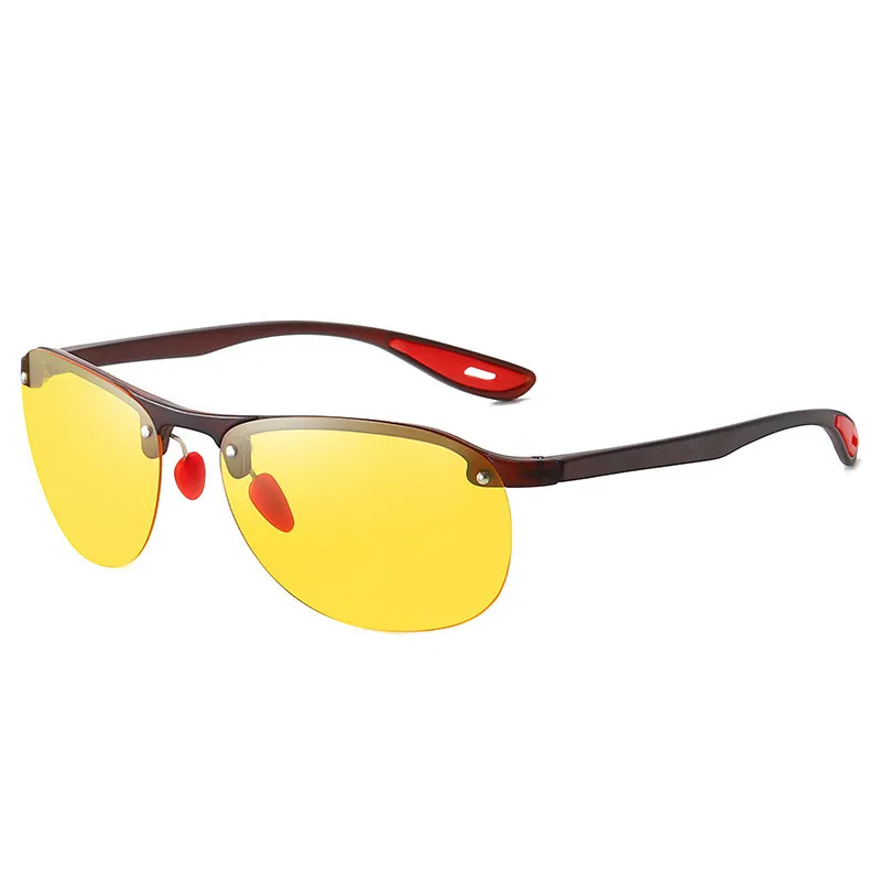 

New Sunglasses Frameless Mens Polarized Rectangle High Quality Custom Night Driving Glasses