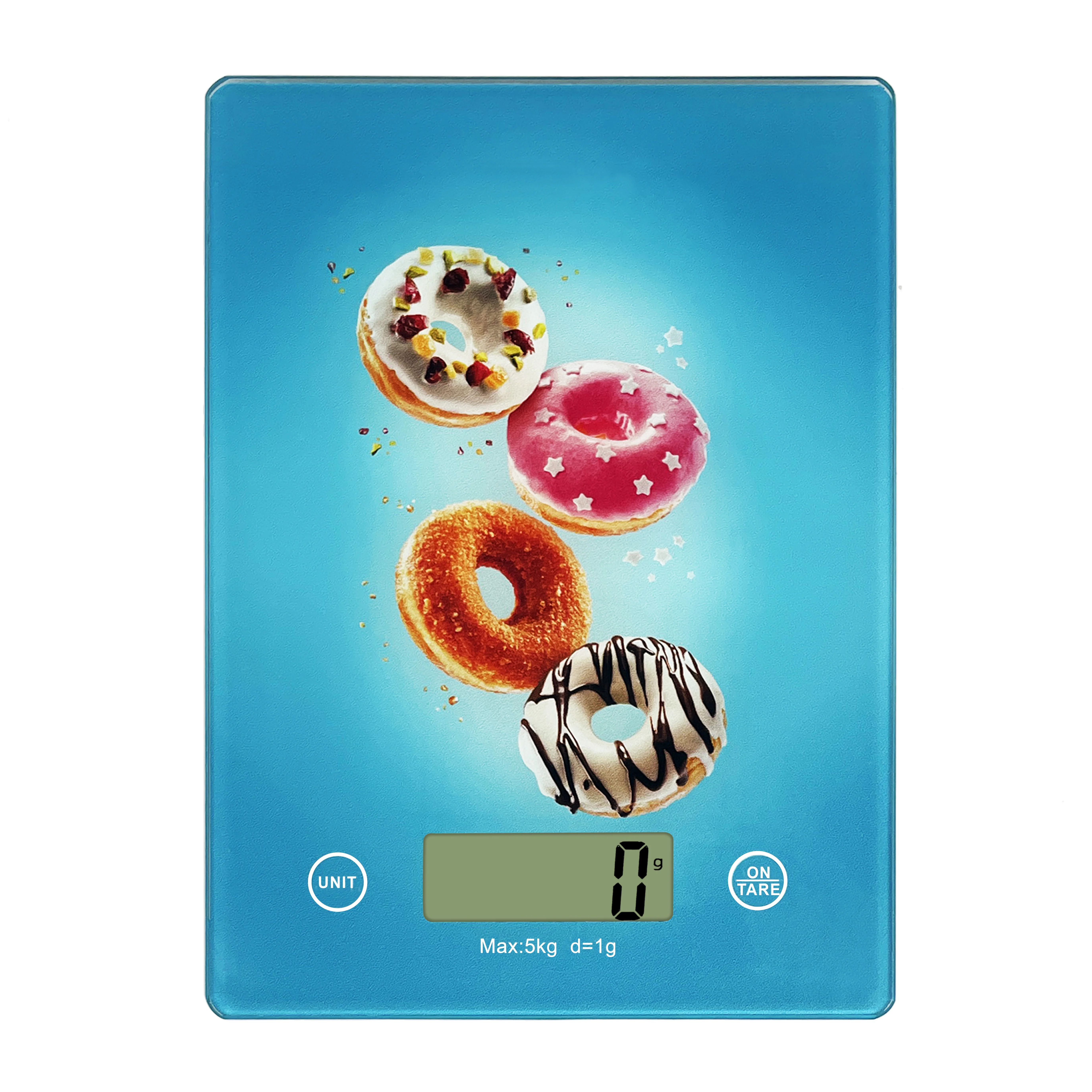 

Kitchen Digital Scale Food Weighing Household Electronic Glass Scale New Design 5kg for Health and Food Diet