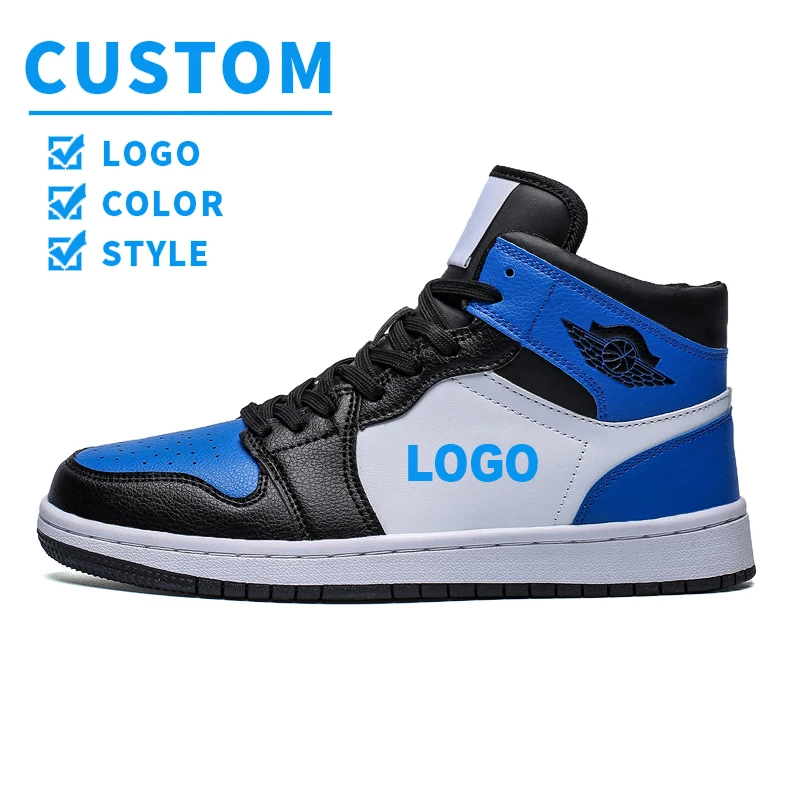 

Sweetlight Custom High Top Leather Basketball Shoes Sneakers, Black/white/red