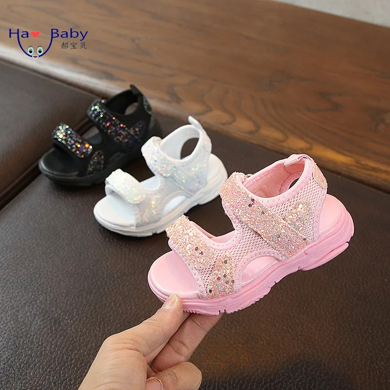 

Hao Baby Beach Shoes 2021 Girl Soft Soles Summer Little Girls Sandals