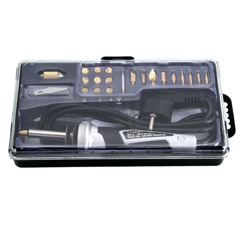 
21PCS 110V/220V 30W Electric Soldering Iron Adjustable Temperature European Standard Plug Soldering Iron Sets 