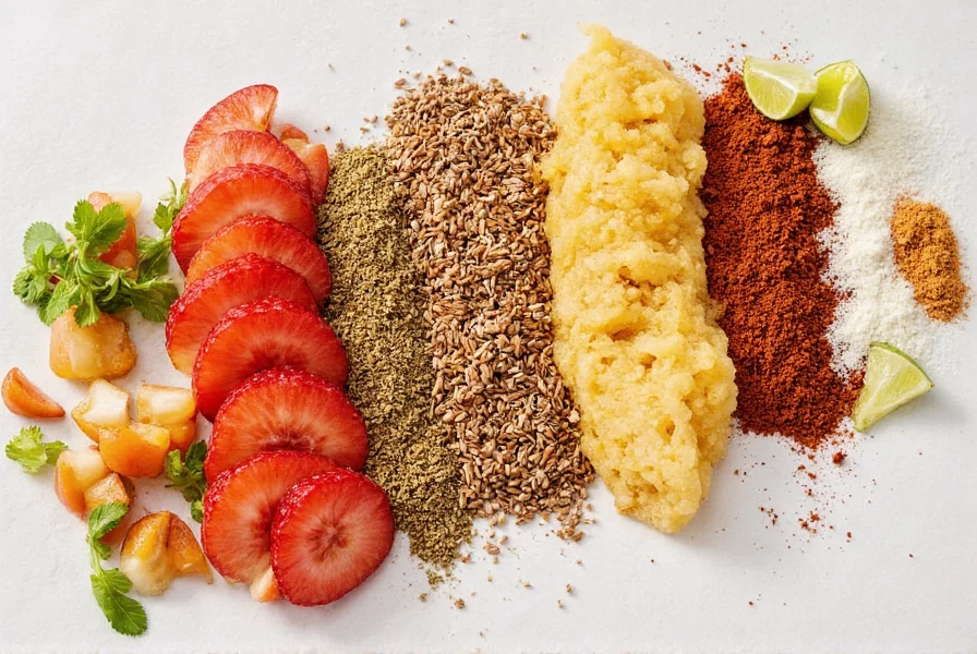 Colorful platter of spiced fruits