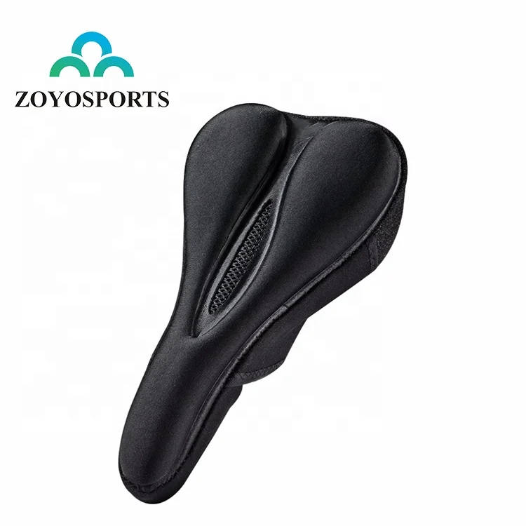 

ZOYOSPORTS Comfortable Bicycle Saddle Cover Soft Cushion Seat Match Breathable Anti-Slip Hollow Saddle Cover, Black or as your request