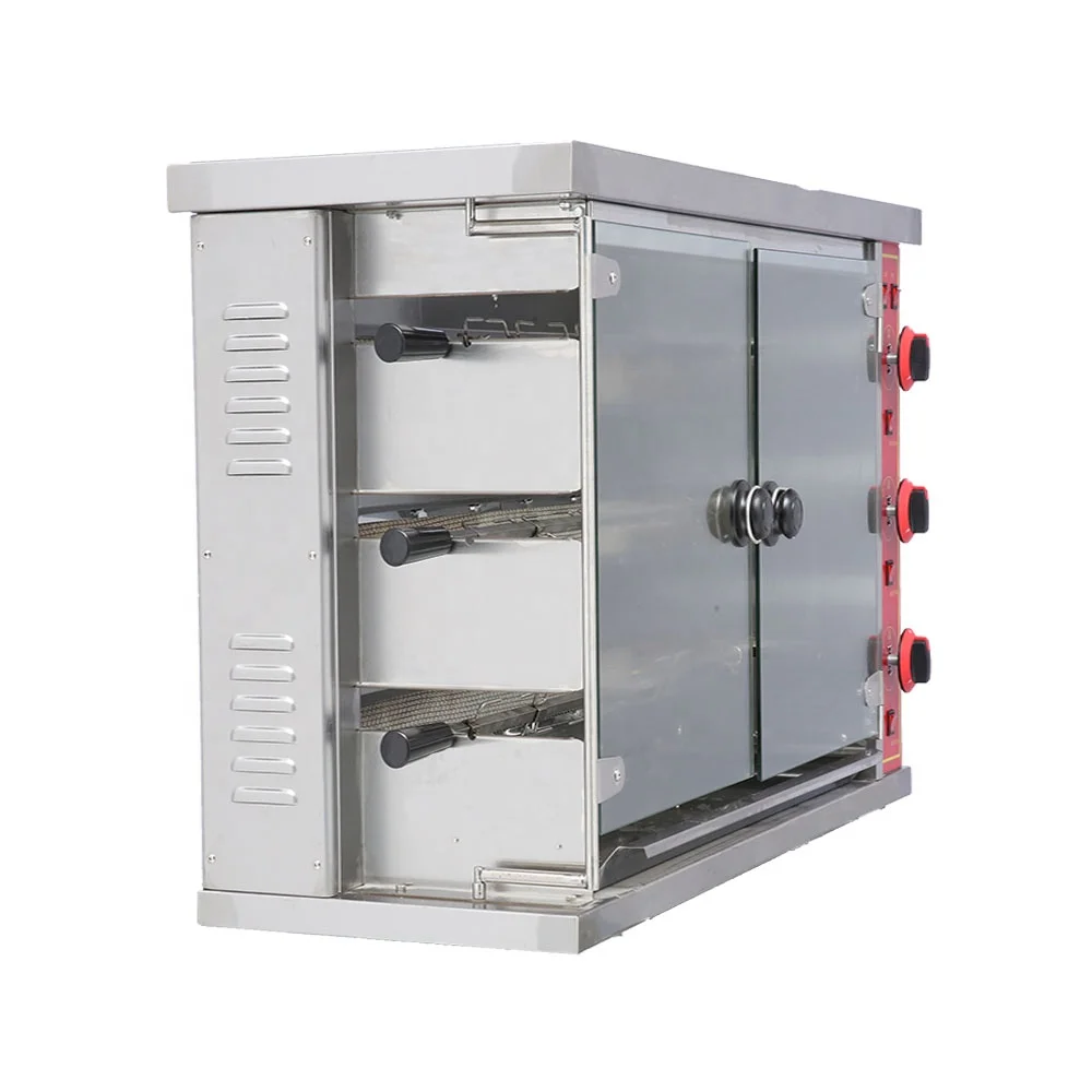
3 / 6 / 9 Layer Gas Chicken Rotisserie Restaurant Infrared Chicken Rotisserie Oven 