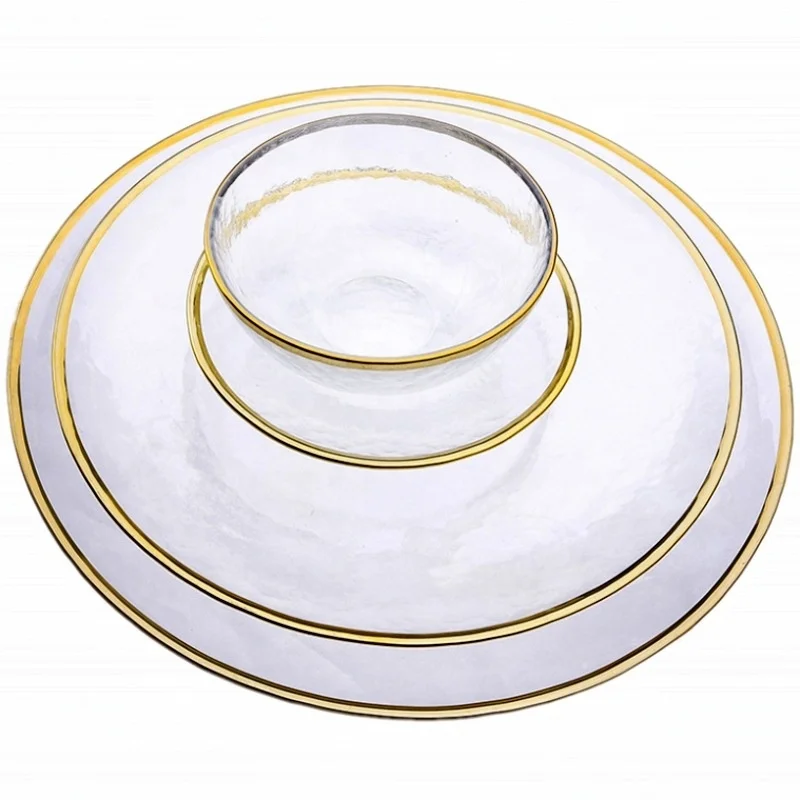 

Creative dinnerware sets luxury arcopal breakfast plate blow glass diner set