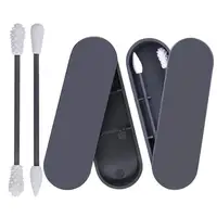 

Reusable Cotton Swab Ear Cleaning Cosmetic Silicone Buds Swabs Sticks Double-headed Recycling For Cleaning Makeup