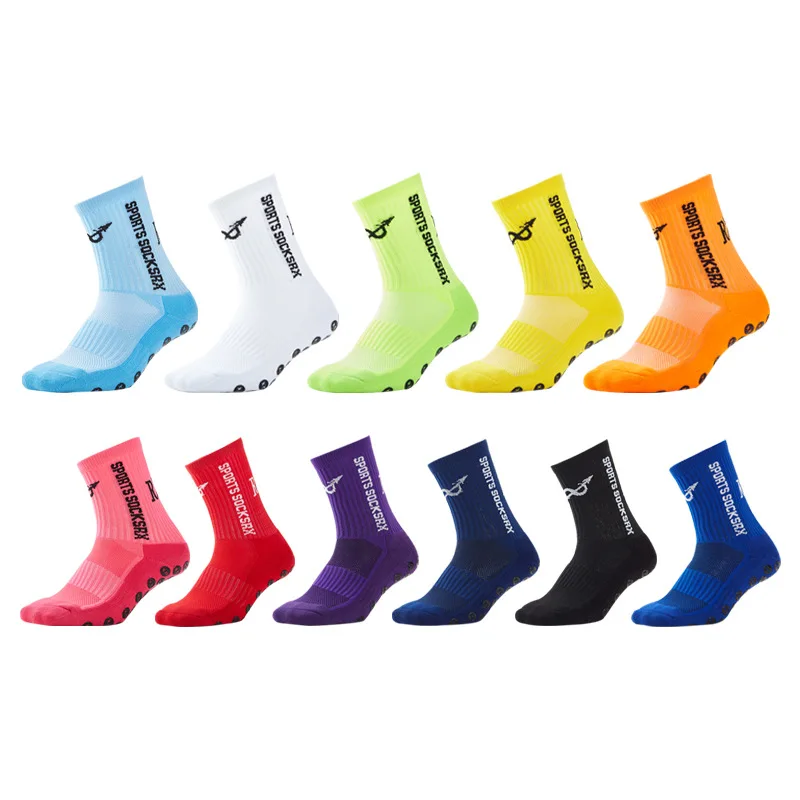 

High Quality Custom Logo Anti Slip Football Socks Men Grip Soccer Socks Sport Socks