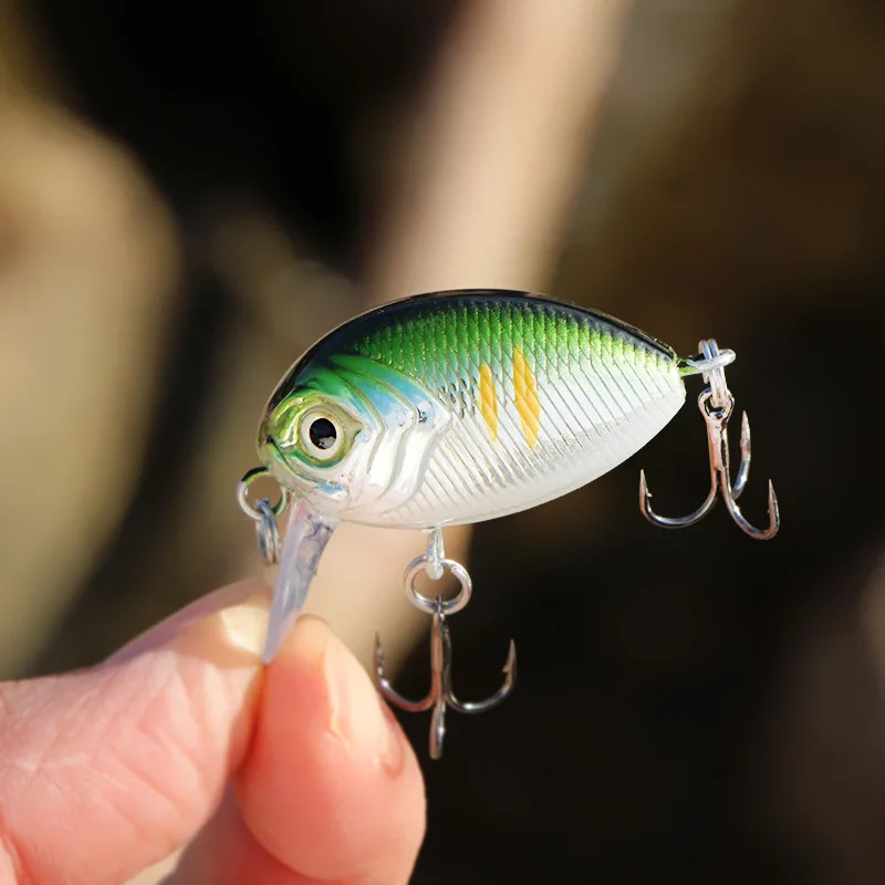 

3.7g 32mm floating bass fishing lures Mini crankbait fishing lures bait artificial hard plastic hard saitwater fishing lures, 6 colors