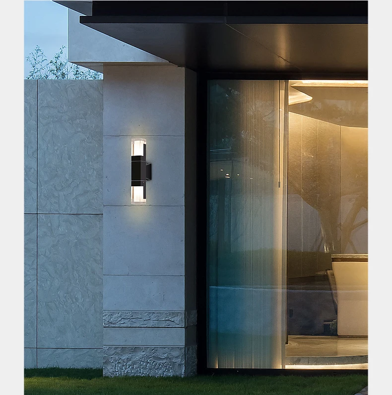 modern acrylic metal LED outdoor lights up down  waterproof wall lamp outdoor wall light