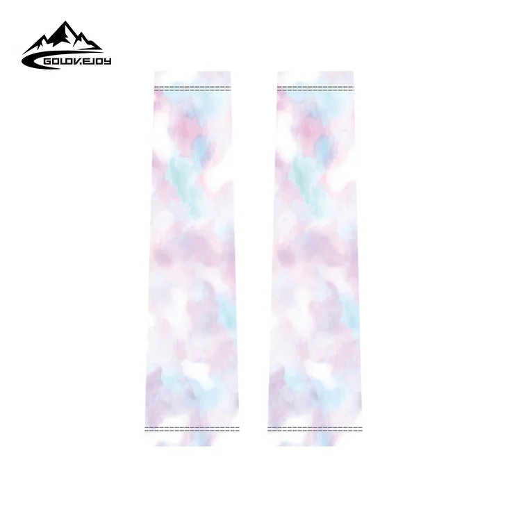 

GOLOVEJOY HB23 Girl Women Cooling Outdoor UV Protection Sun Block Sleeves Camping Cycling Driving Colorful Shooting Arm Sleeves, Has 5 colors