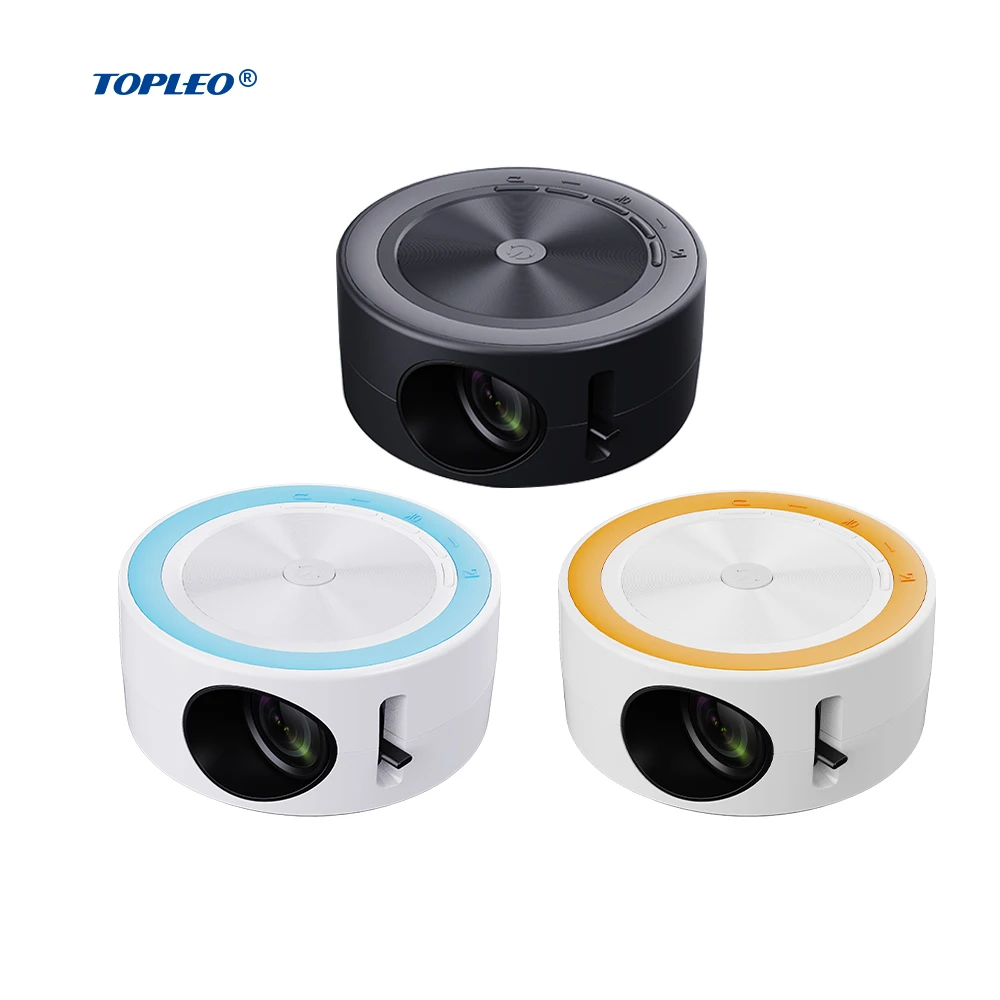 

Topleo Smart Mini Pocket Projector As Home Theater With Portable small Size Screen Mirroring Smart YT200 mini Projector