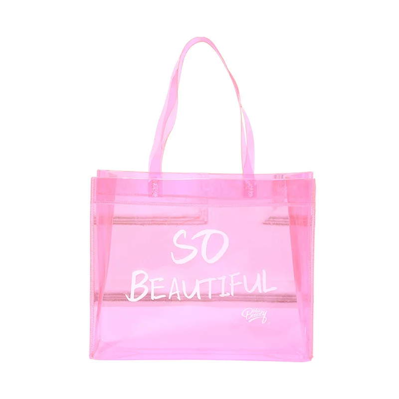 

Twinkle 2021 New Transparent Plastic Portable Small Pvc Tote Bag With Custom Logo