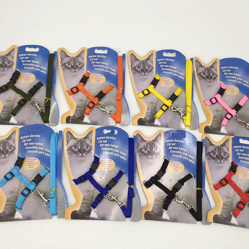 

Manufacturer wholesale adjustable multi-colors cat harness, Blue,black,purple,coffee,green,yellow,orange,red,pink