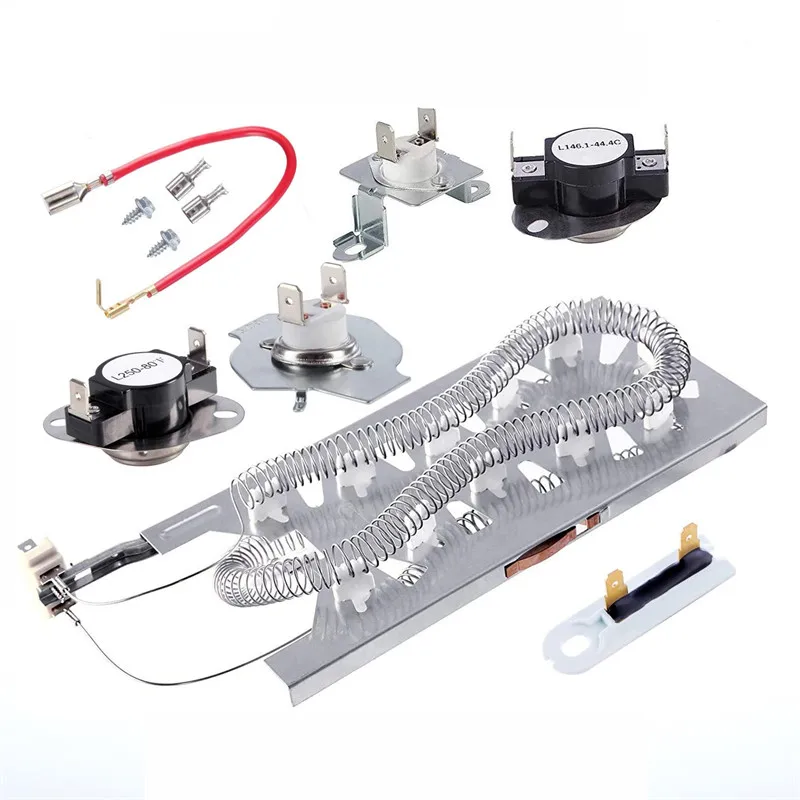 
Universal 3387747 cloth Dryer Heating Element & 279816 Thermostat Kit & 279973 3392519 Thermal cut off Fuse Replacement part  (1600132025939)