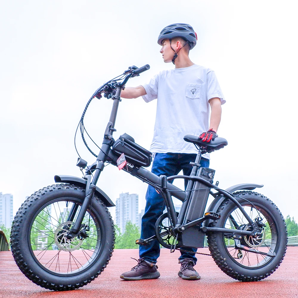 

26 Inches Long Range Foldable Electric Bike 21 Speed Full Suspension EBike With Double Battery Cheap Electric Bicycles For Sale, Black, white, customized