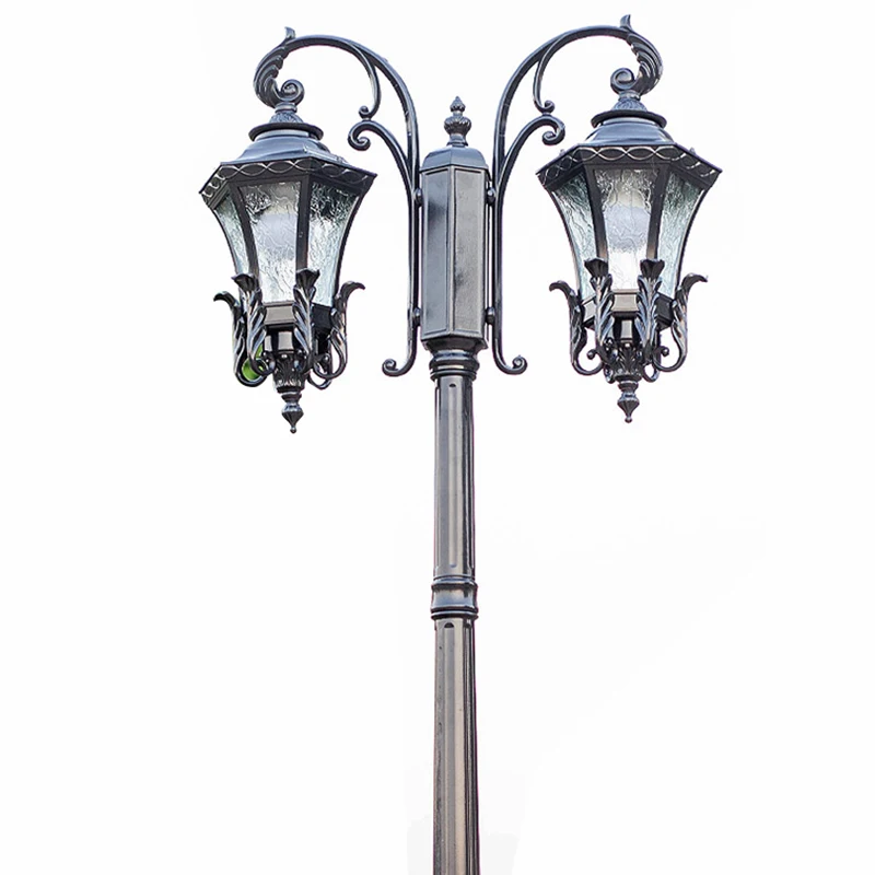 Outdoor European Style Waterproof LED Garden Light Antique Street Light post top light