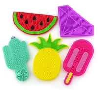 

Silicone Eyebrow Brush Makeup Brush Washing Pad Palette Cleaning Mat Scrubber Pad Cosmetic Make Up Cleaner with Sucking Disc