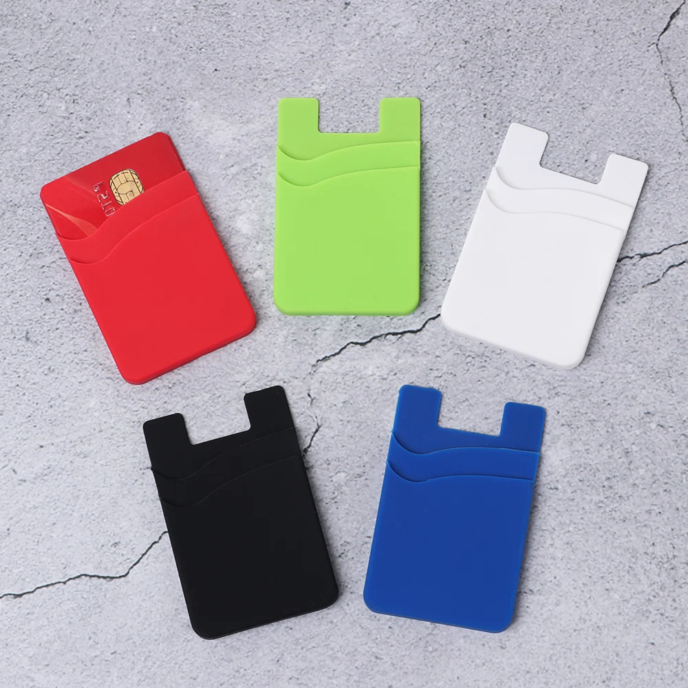 

Silicone Smart Card Wallet Sticky Wallet With Cell Phone Pocket Cell Phone Back Card Holder, Any pantone color