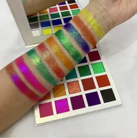 

2019 New arrival makeup 25 color glitter and matte eyeshadow private label eyeshadow palette