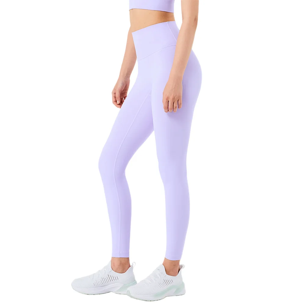 

custom logo women No T line yoga seamless butt leggings gym clothing activewear leggings ninth Ankle-length pants for women, Customized colors