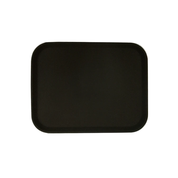 12*16inch nonslip rectangle  plastic tray large recycled plastic plates rubber serving tray for bar or restaurant&hotel supplies