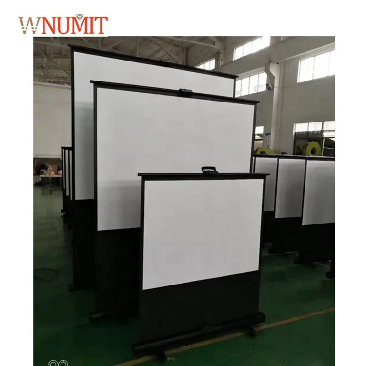 4:3 16:9 Pull Up Standing Portable Projector Screen Floor Rising Projection Screen