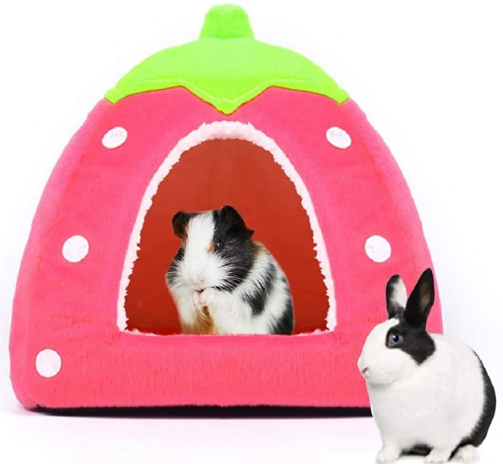 

Pet hamster Bed Luxury Linen Accessories winter nest for small pet Guinea pig cotton house, Pink/green/black or customized