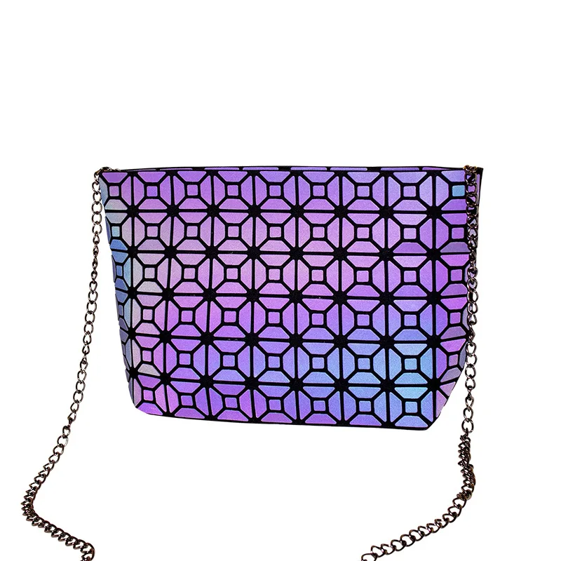 

2022 Fashion Laser luminous Geometric Ladies Single Chain Crossbody Shoulder Bag, As pictures