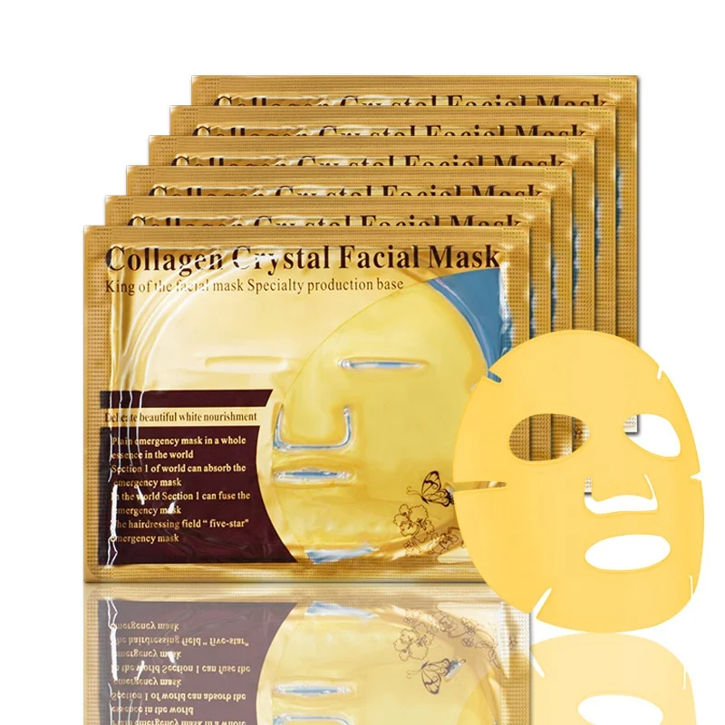 

Korea Products 24K Gold Bio Collagen Facial Mask Mascarillas Faciales Crystal Facial Mask Collagen