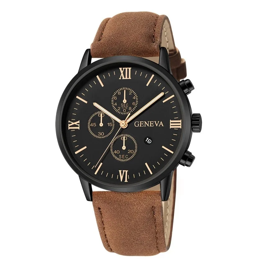 

Wholesale Alloy fashion date Quartz Wristwatch Classic boy geneva Watches for men
