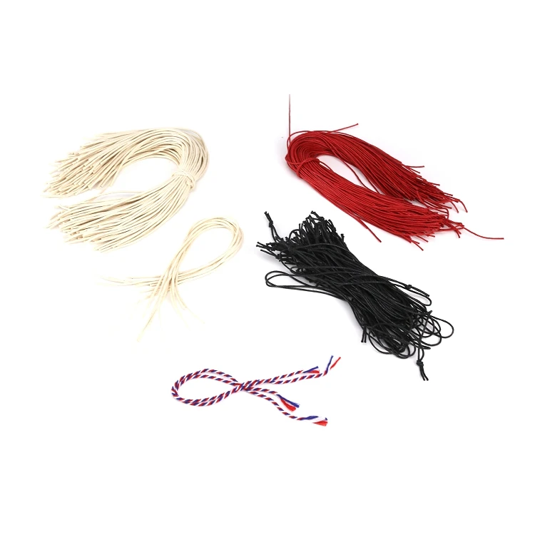 
ECO Customized Coloured Brand 1mm Cotton Rope For Clothes Garment Hangtag 