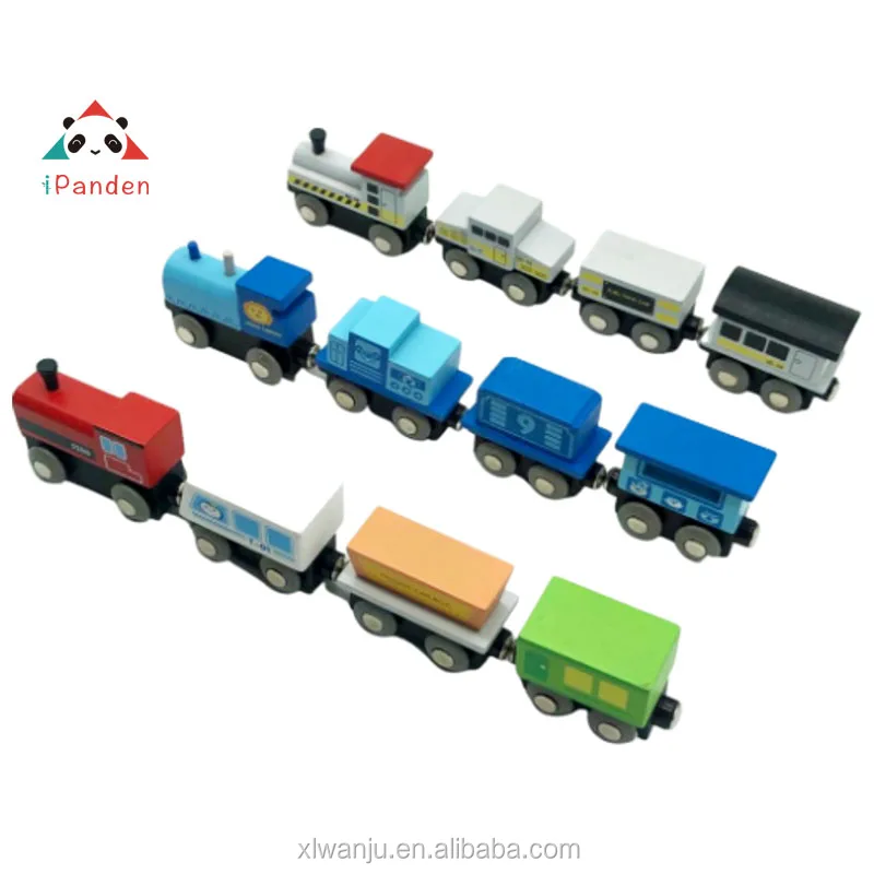 Wooden Train Cars For Kids Wooden Train Set 12 Pcs Train Toys