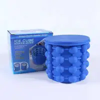 

100% Food Grade Silicone Kitchen Ice Mold Large Silicone Ice Bucket Portable Silicon Ice Cube Maker