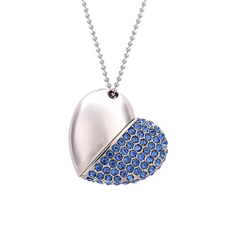 

Fashion heart shape metal usb flash drive memory stick 4g 8g 16gb 32gb 2.0 flash drive usb with keychain usb stick, Silver,blue,gold
