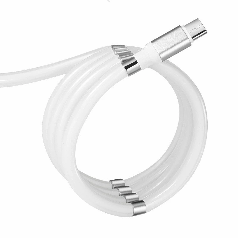

wholesale magnetic absorption data line bold PVC 1m magnetic usb charging cable with box