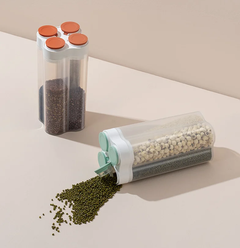 

Plastic Seasoning Sealed Jar with Independent Desiccant Box Storage Cereals Bottle Tank Oatmeal Sugar Storage Boxes Wholesale