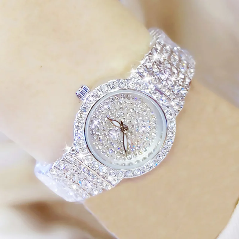 

BS Women Watch Famous Luxury Brands Diamond Ladies Wrist Watches Female Small Wristwatch Rose Gold Watch Women Montre Femme 2019