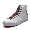 Custom High Top White Sneakers Wholesale Thick Rubber Sole Men Canvas Shoes Drop Shipping Men Sneakers Casual