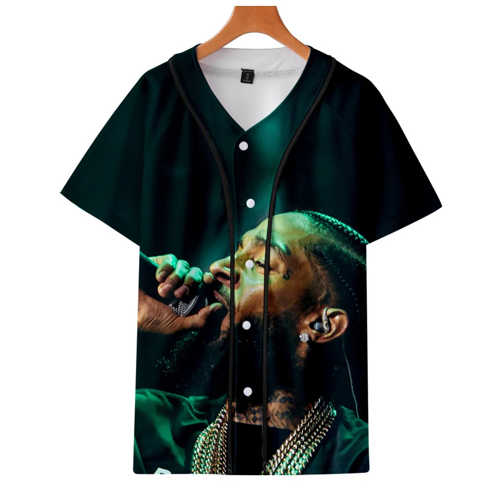 

high quality American Pop Rapper Short Sleeve T Shirt Hot Sale Baseball Shirt