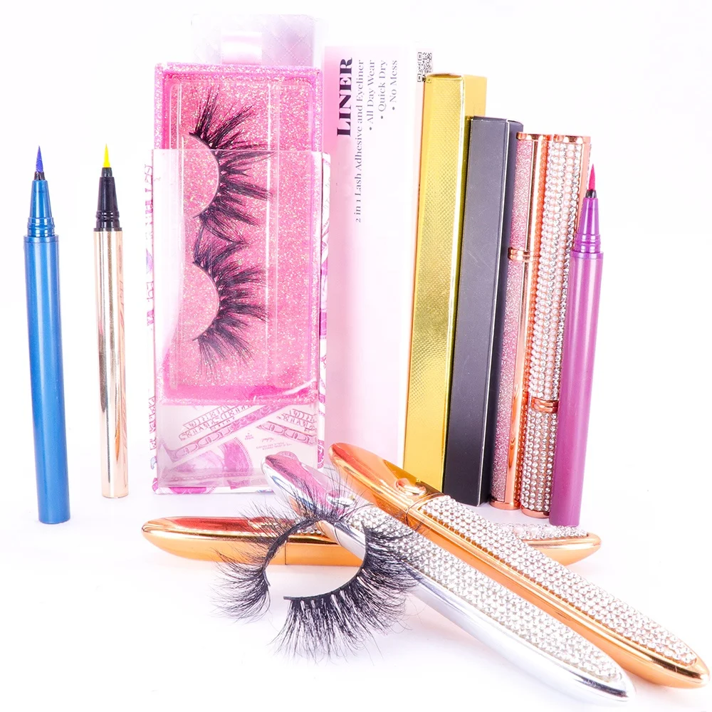 

Wholesale Newest Magic Adhesive Eyelashes Eyeliner Pen Private Label Vegan Eye Liner.