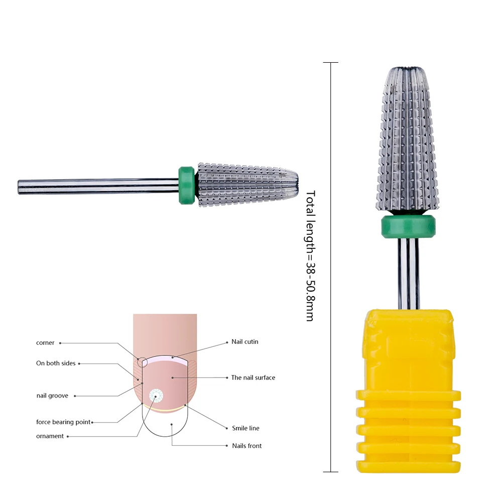

Professional 3/32'' Electric Nail File 5in1 Sharp Cut Tungsten Carbide Nail Drill Bit