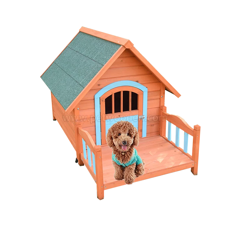 

Solid Wood Sleeping Wooden Outdoor cat House Kennel Cages Portable Pet Houses With Dog, Red / green