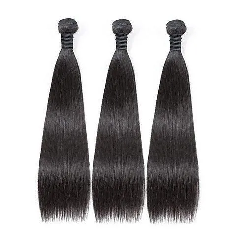 

Human hair extension premium quality straight Natural color / 1B ponytail hair extensions 100% natural, Black