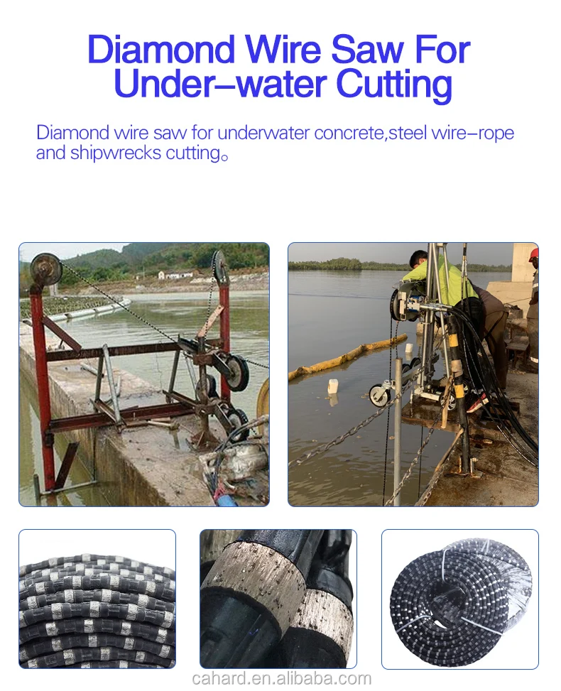 Sintered Diamond Wire Saw For Concrete Stone Marble Granite Concrete