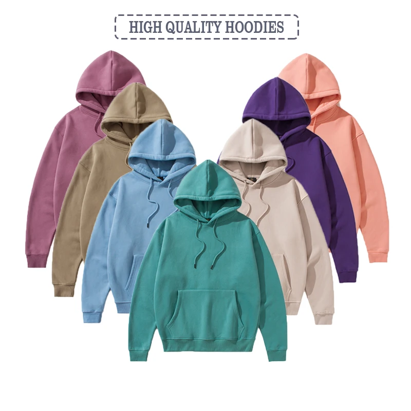 

Wholesale Plain logo 100% Cotton Hoodies Men's Blank Fleece Oversized Hoodies