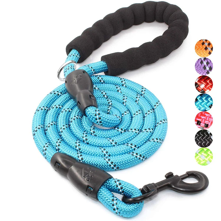 

2/4/5/6 FT Strong Dog Leash with Comfortable Padded Handle and Highly Reflective Threads for Small Medium and Large Dogs