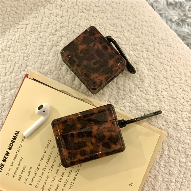 

Case for airplads Pro 1 2 3 universal funny cute Earphone protective cover brown amber